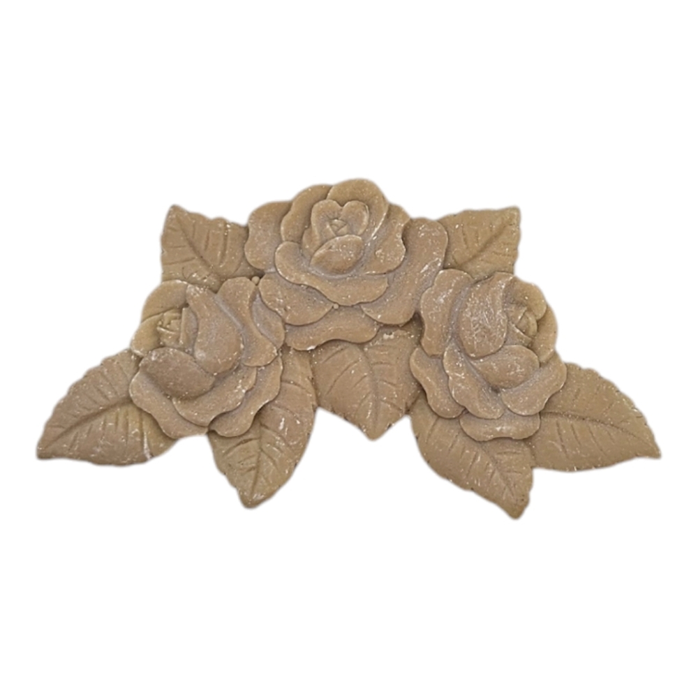 Cimarron Pottery Vintage Ceramic Roses 3 Pieces Unpainted